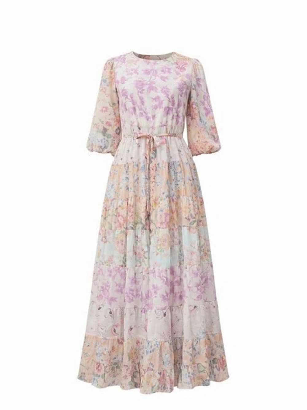 Dainty Jewells The Eloise Dress Floral Maxi Pink & Blue XL
